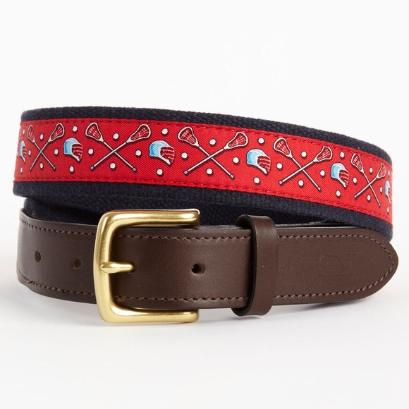 Vineyard Vines Men’s Lacrosse Canvas Club Belt - Picture 1 of 7